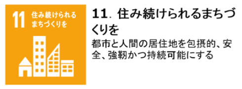 SDGs：11住み続けられるまちづくりをのロゴマーク